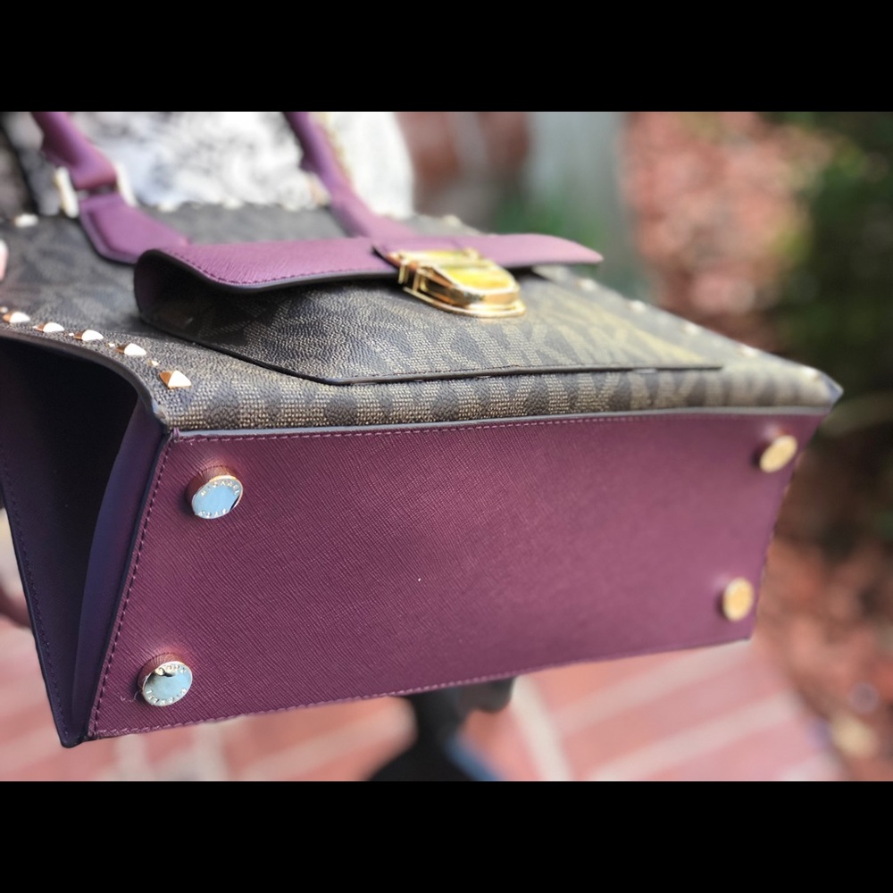 Michael kors Bridgette studded satchel handbag - Picture 5 of 8